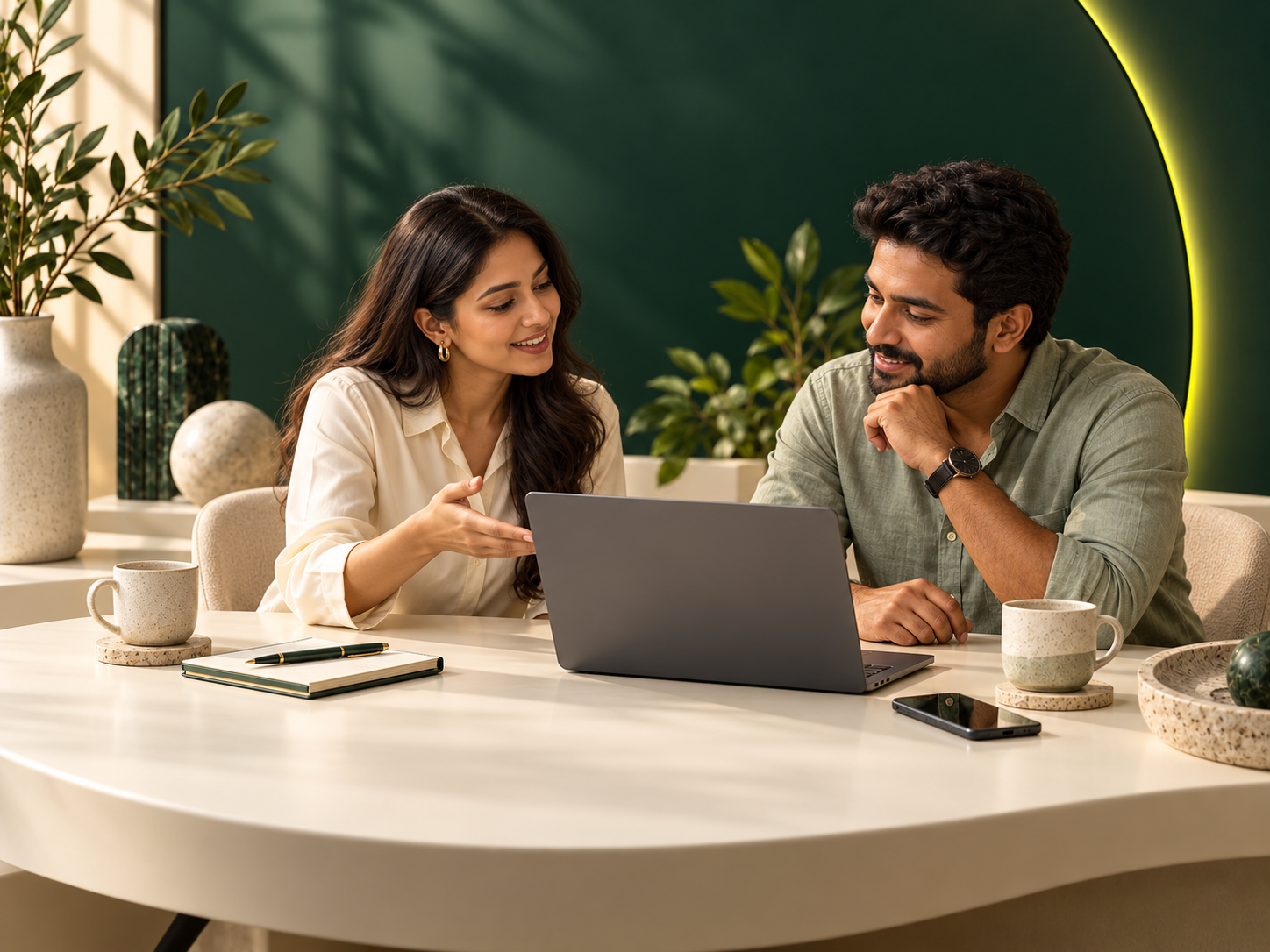 A thoughtful consultation in a welcoming agency studio